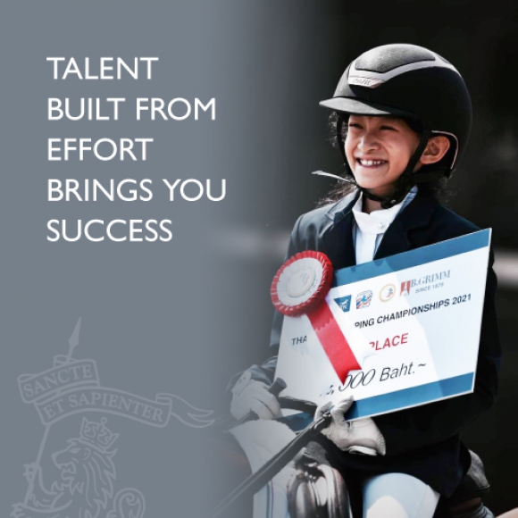 Talent built from effort brings you success