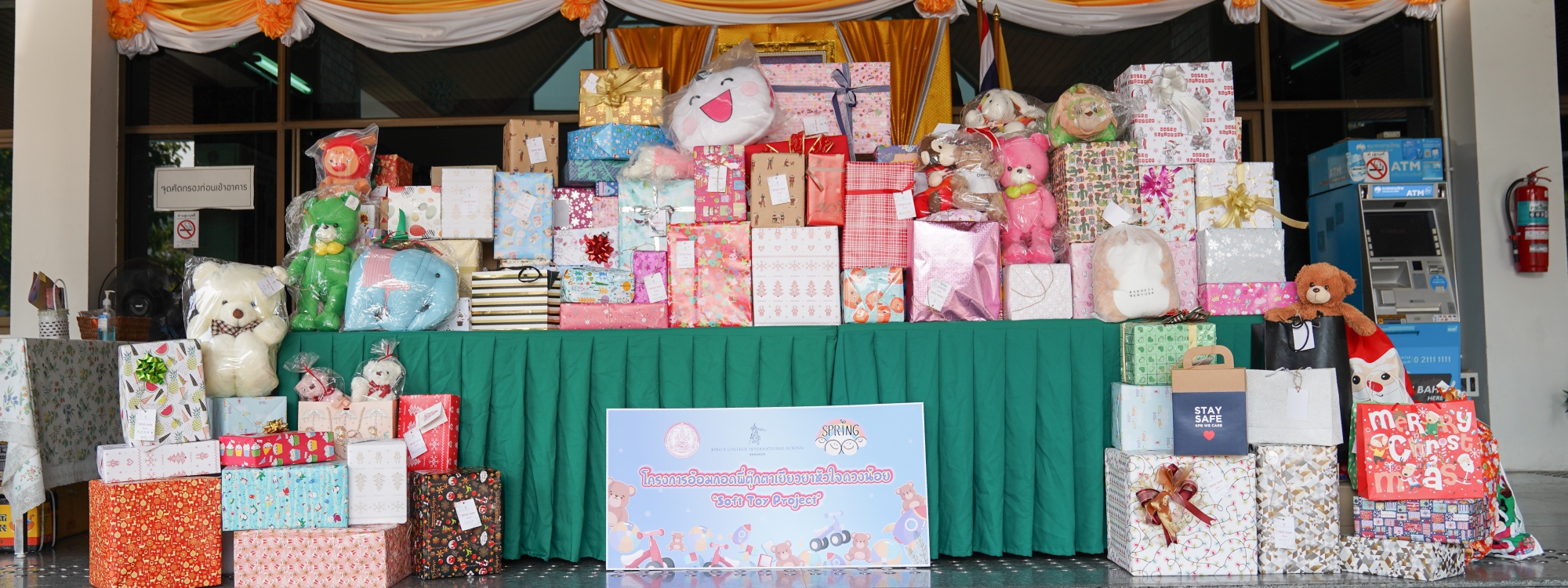 Sharing joy by giving toys