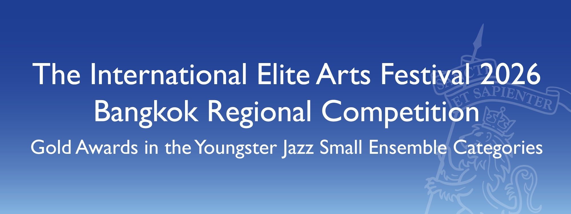 Gold Awards in the Youngster Jazz Small Ensemble Categories – The International Elite Arts Festival 2026 Bangkok Regional Competition