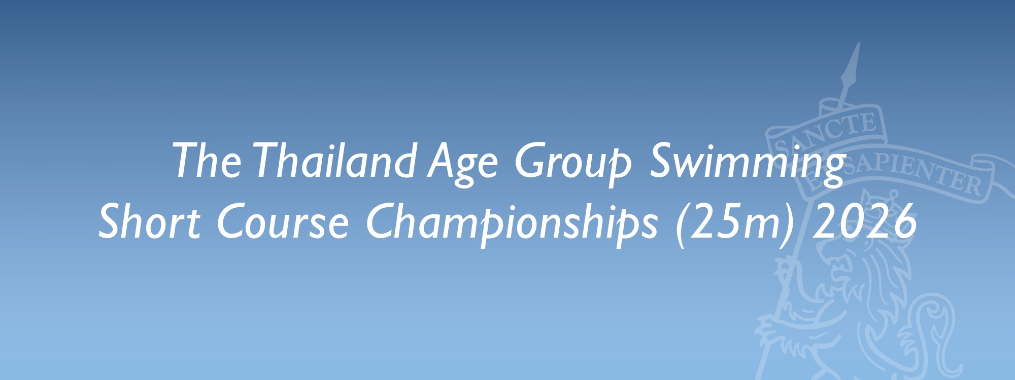 Let's Celebrate: The Thailand Age Group Swimming Short Course Championships (25m) 2026